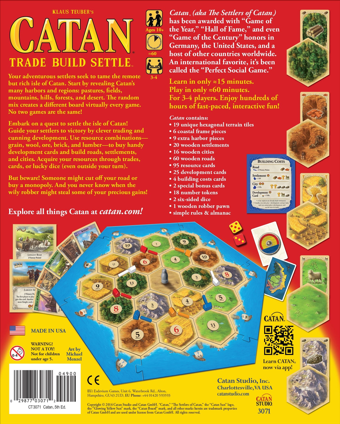 Catan Strategy Board Game: 5th Edition for Ages 10 and up, from Asmodee