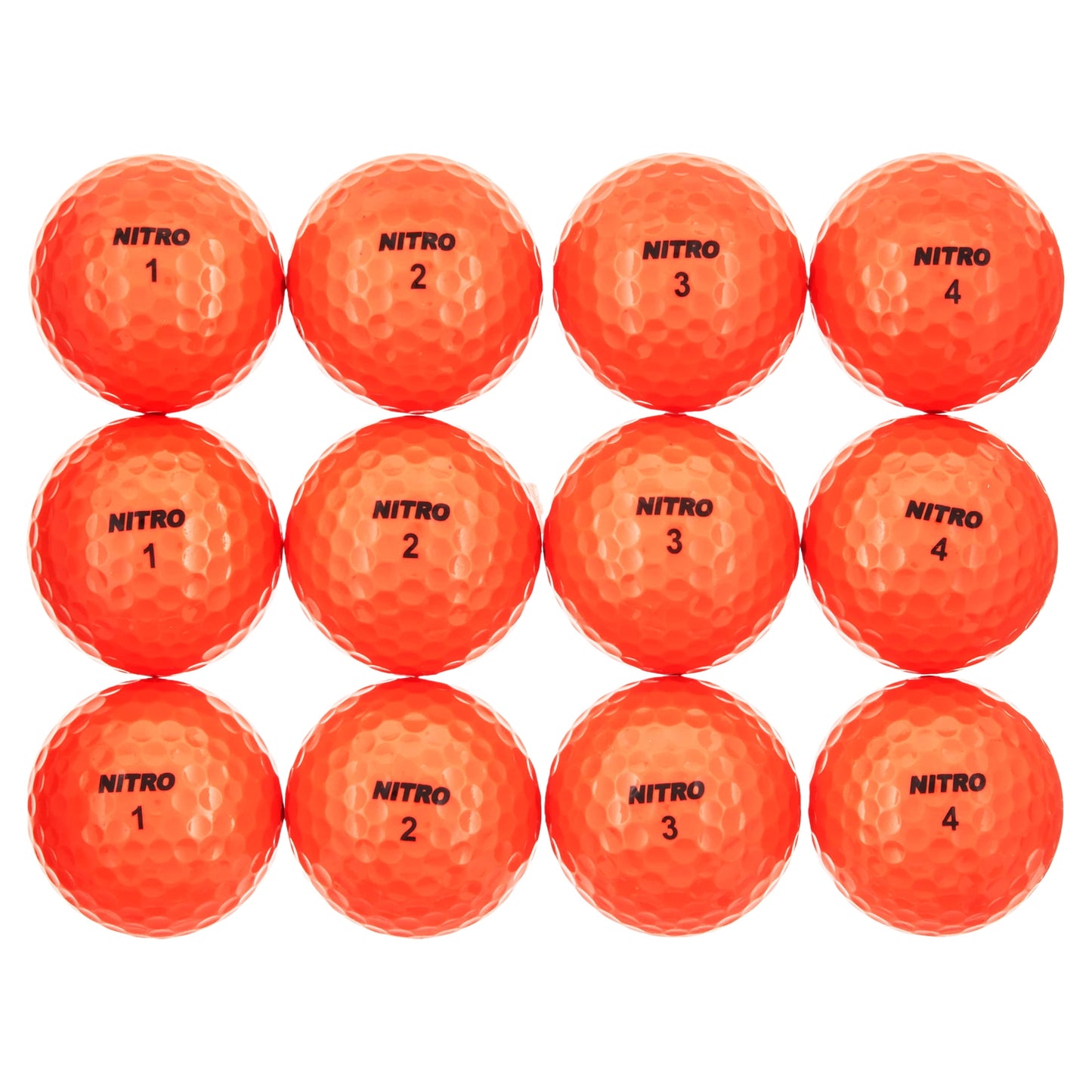 Nitro Golf Ultimate Distance Golf Balls, Orange, 12 Pack