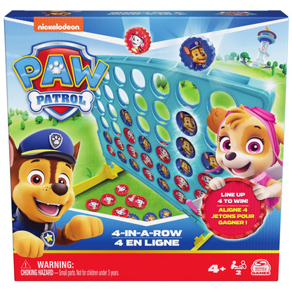 Spin Master Games, Four in Row PAW Patrol Family Board Game for Kids Ages 4 and up