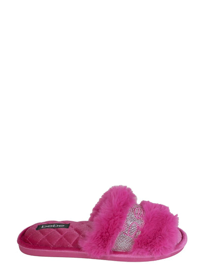 Bebe Women's Glitter Slide Slipper