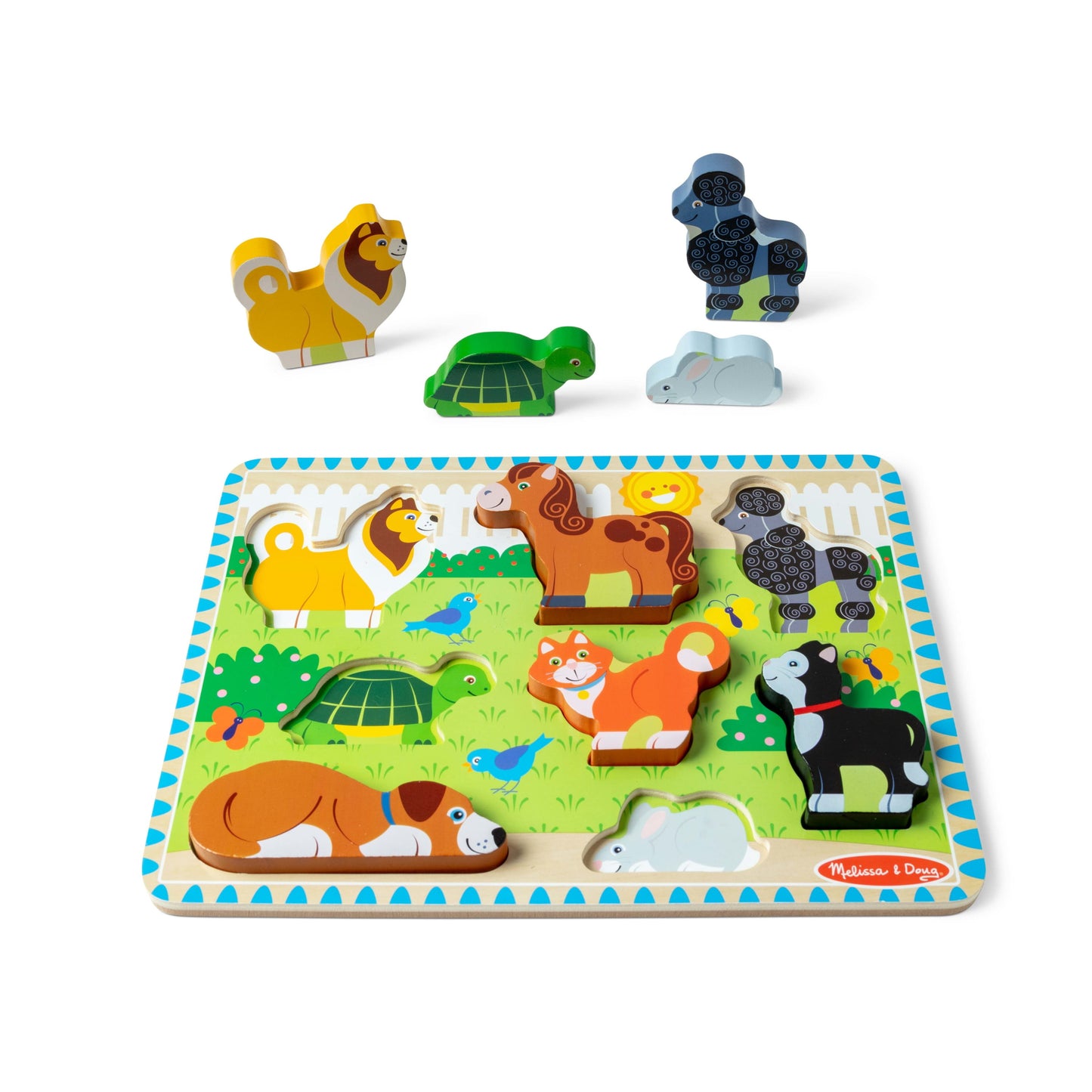 Melissa & Doug Pets Wooden Chunky Puzzle (8 pcs) - FSC Certified