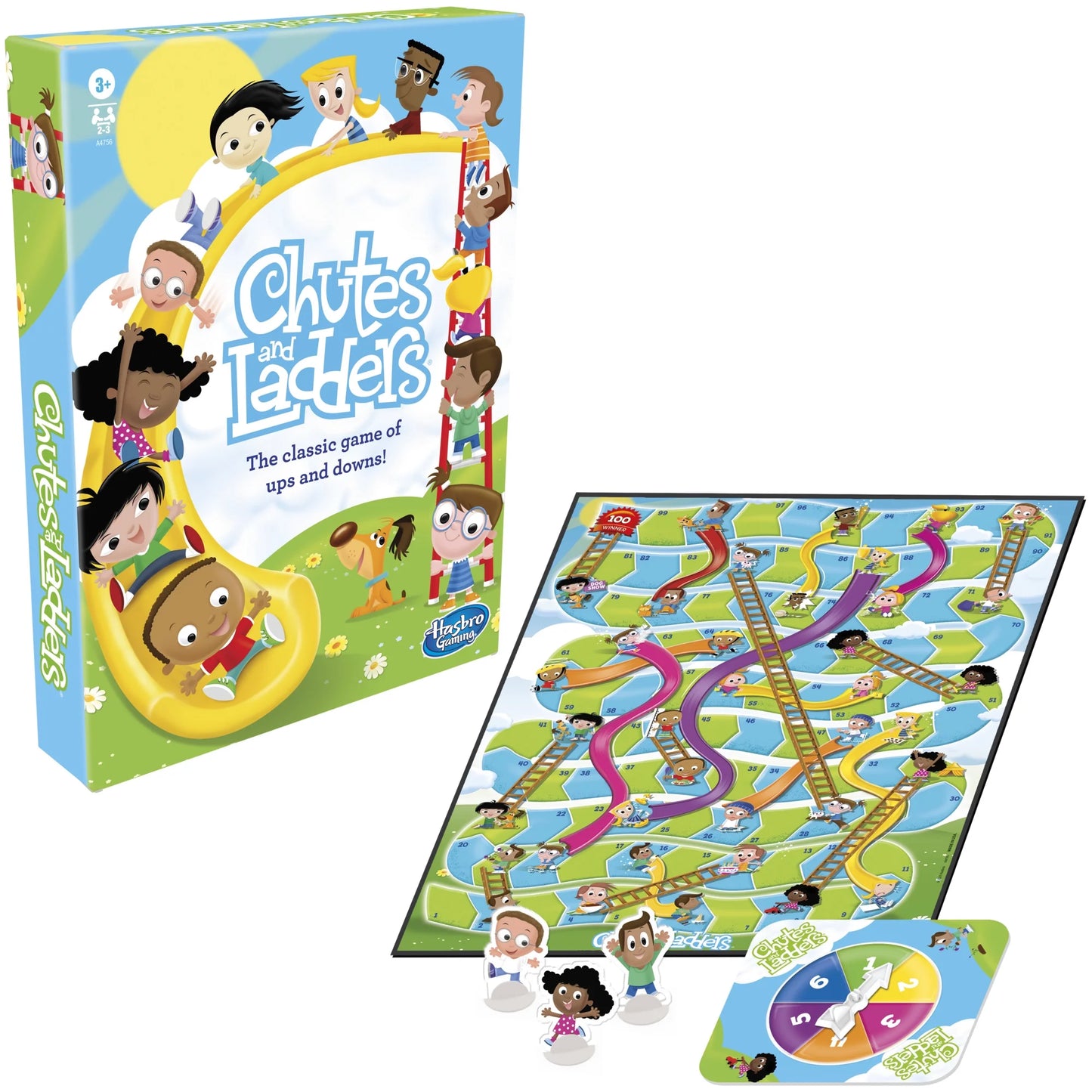 Chutes and Ladders Kids Board Game, Games for Preschoolers, 2-3 Players, Christmas Gifts for Kids, Ages 3+