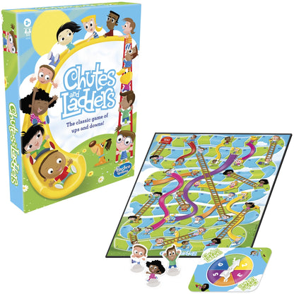 Chutes and Ladders Kids Board Game, Games for Preschoolers, 2-3 Players, Christmas Gifts for Kids, Ages 3+