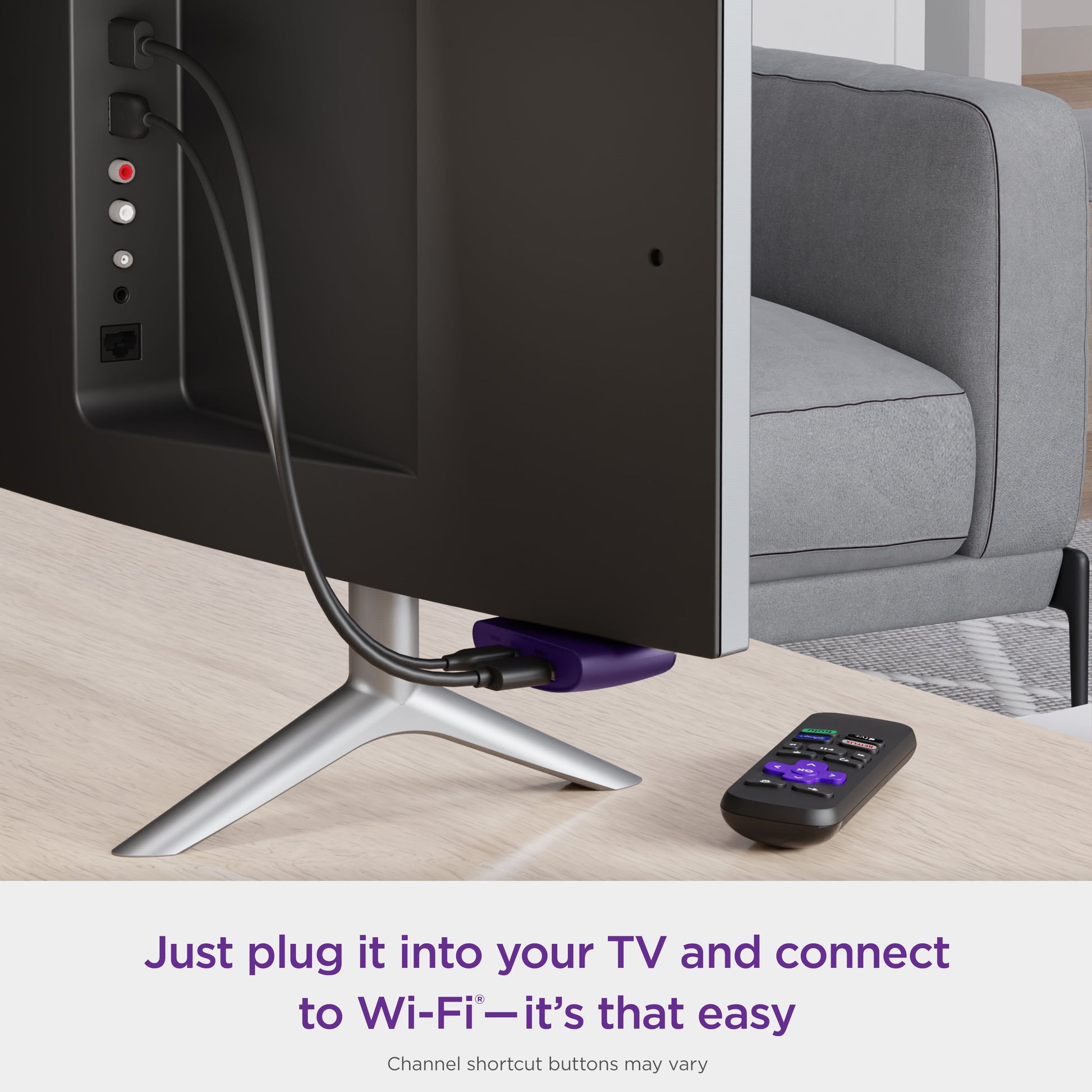 Roku LE HD Streaming Media Player Wi-Fi Enabled with High Speed HDMI Cable and Simple Remote