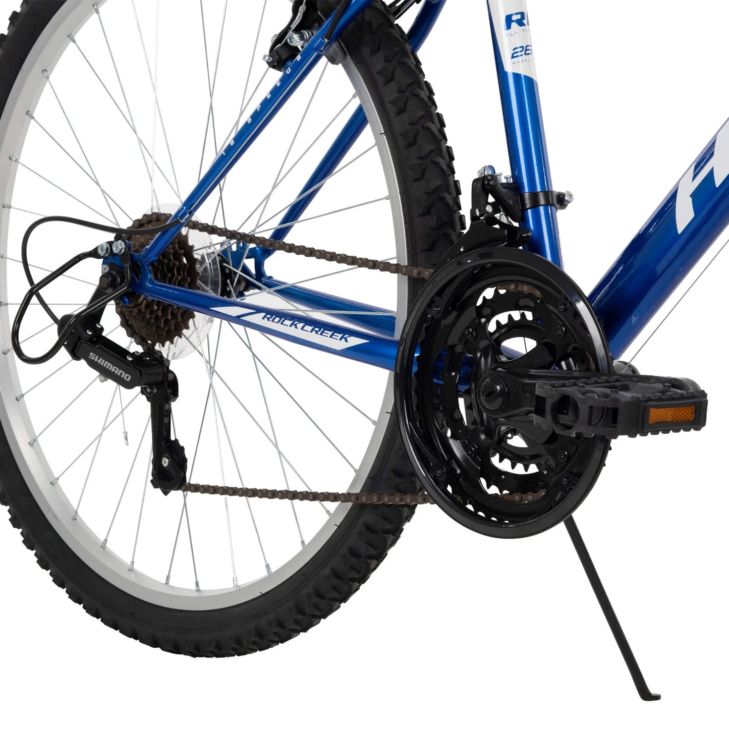 Huffy Rock Creek Mountain Bike, 26" Wheels, 18-Speeds, Ages 13+ Years, Blue