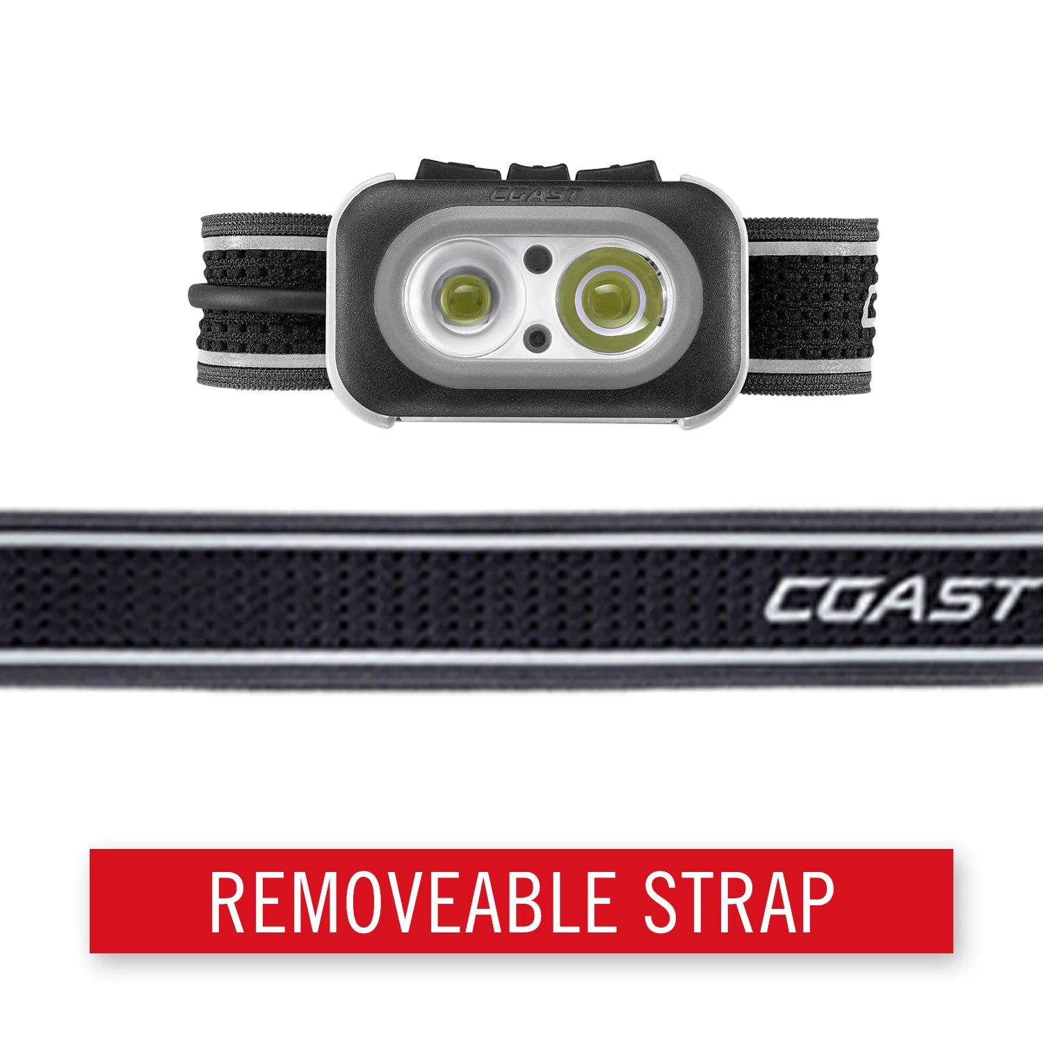 COAST RL27R Rechargeable Plus Rear Loading 1000 Lumens Tri-Color LED Headlamp, 4.9 oz.