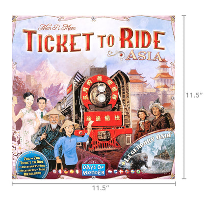 Ticket to Ride: Asia Expansion Strategy Board Game for Ages 8 and up, from Asmodee