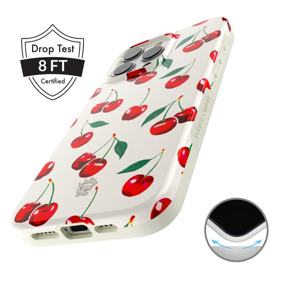 Velvet Caviar iPhone 15 Pro Max Case Cherry - MagSafe Compatible - Cute Protective Phone Cases for Women