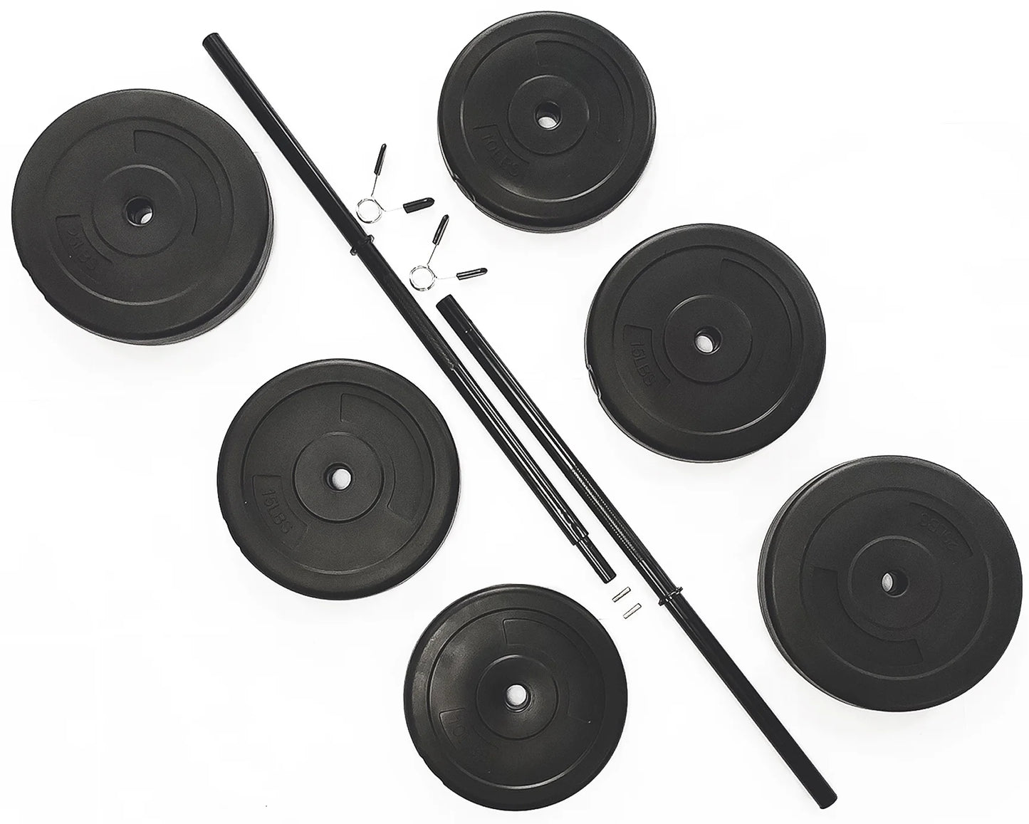 BalanceFrom Vinyl Standard Weight Set in Black, 100 lbs.