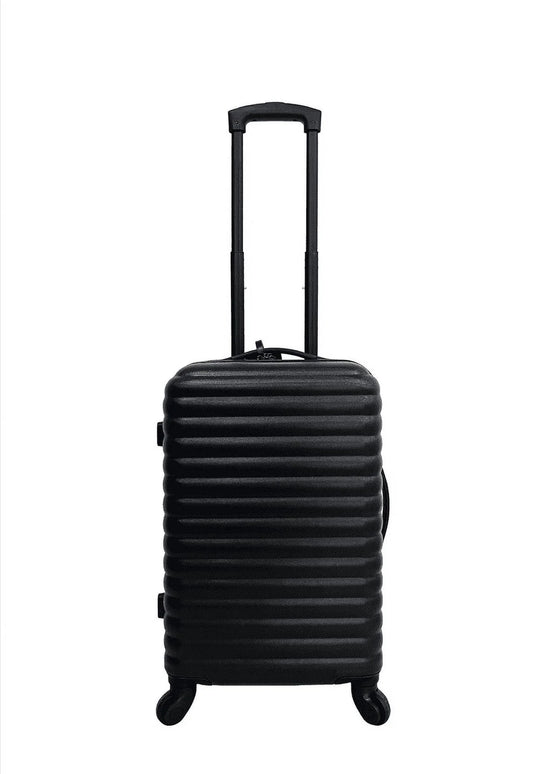 Protege 20Inch Hardside ABS Upright Luggage with 100% ABS Rich Black