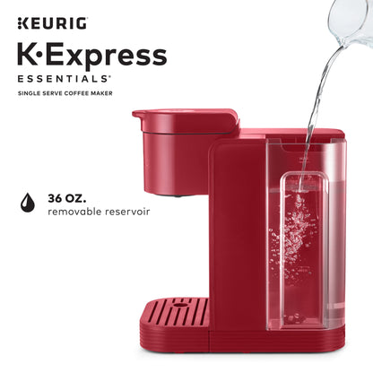 Keurig K-Express Essentials Red Single-Serve K-Cup Pod Coffee Maker