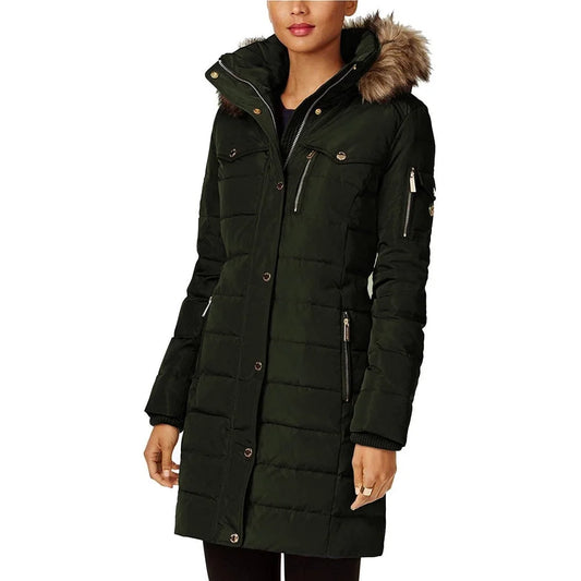 Michael Michael Kors Women's Dark Moss 3/4 Down Puffer Coat