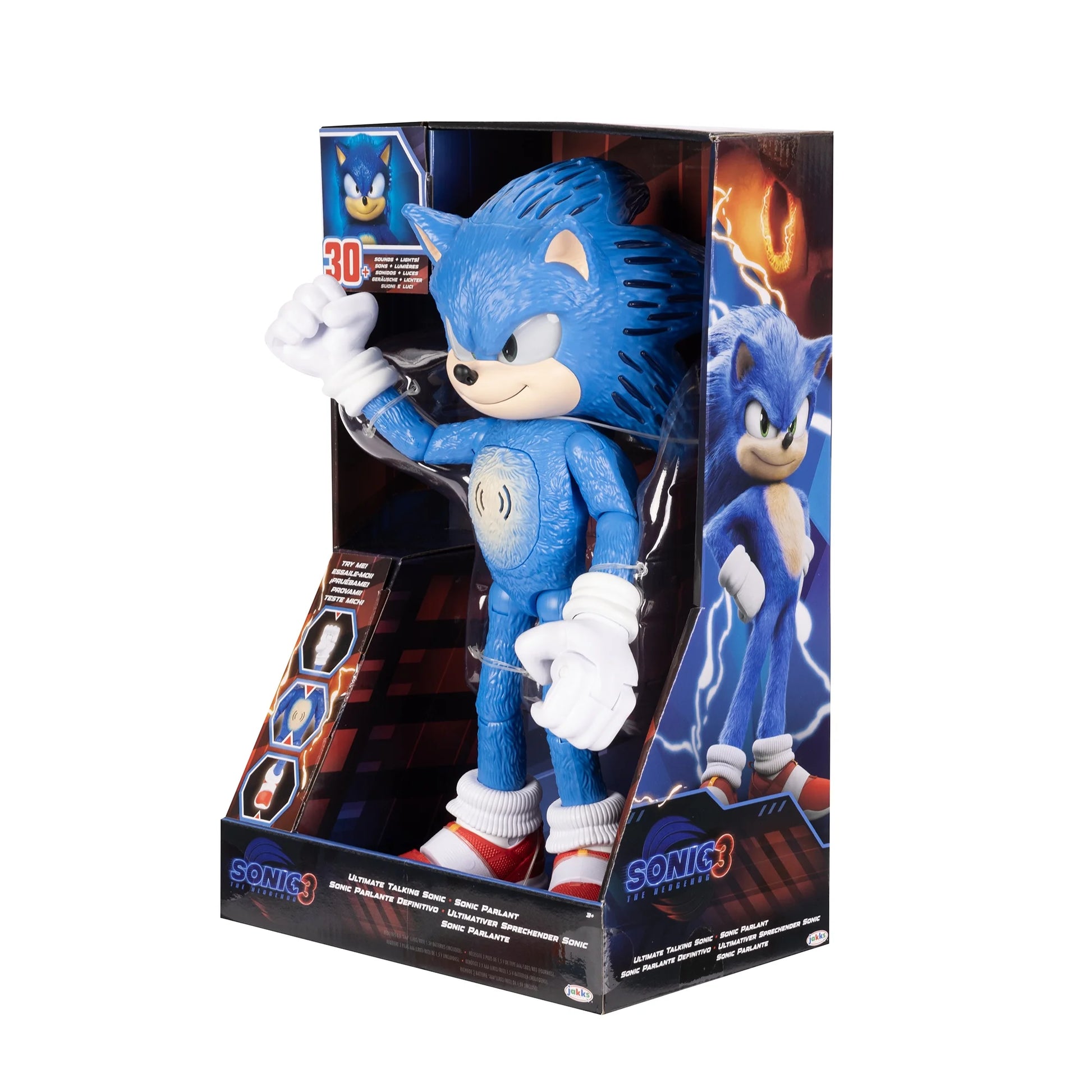 Sonic the Hedgehog 3 Ultimate Talking Sonic 12 inch Action Figure 15 Articulation Points