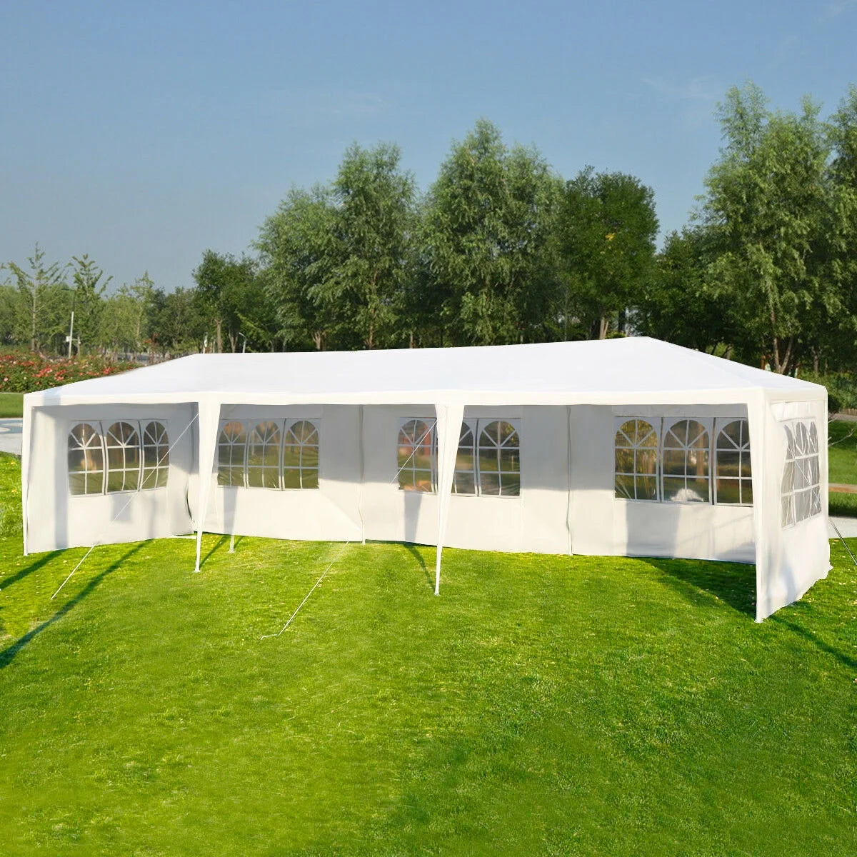 Costway 10'x30' Party Wedding Tent Event Canopies Heavy Duty Pavilion 5 Sidewall 44lbs