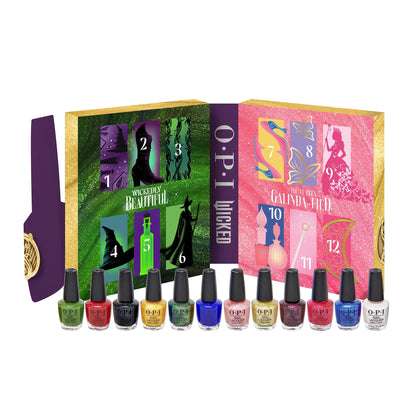 OPI Nail Lacquer, Wicked Mini Holiday Advent Calendar Nail Polish Set, 0.125 fl oz, 12 Pack