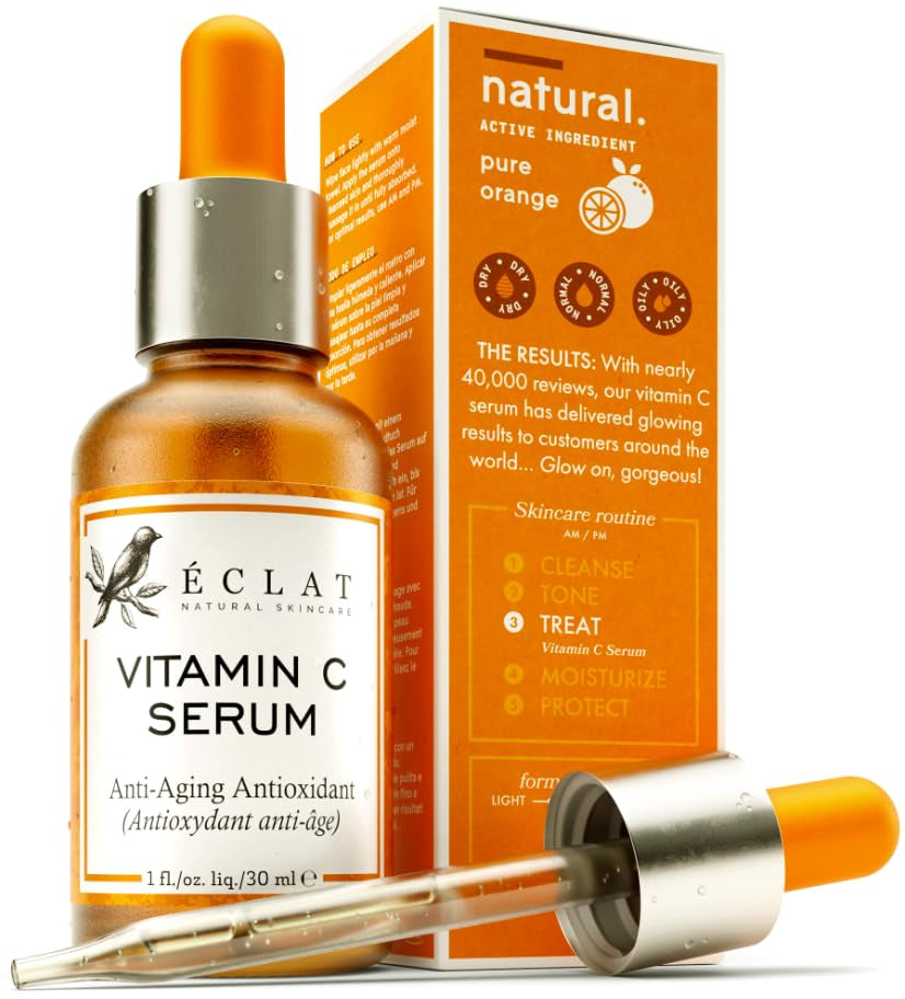 Vitamin C Face Serum - Dark Spot Remover Facial Serum, Vit C Serum with Hyaluronic Acid, Ferulic Acid, & Vit E - Anti Aging and Skin Brightening Serum, Pure Vitamin C Serum Skin Care 30 ml