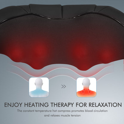 MARNUR Neck and Shoulder Massager, 3D Deep Tissue Kneading Shiatsu Massager with Heat, Black