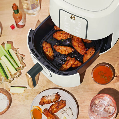 Beautiful 3 Qt Air Fryer with TurboCrisp Technology, White Icing by Drew Barrymore