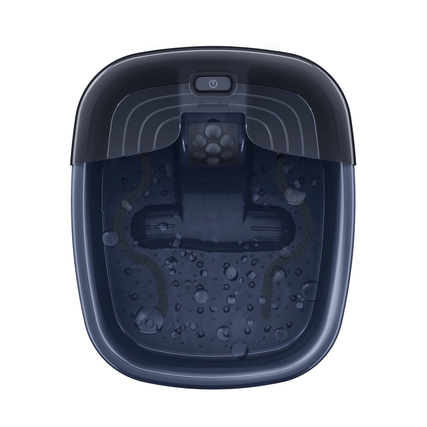 Homedics Bubble Bliss Deluxe Foot-Spa with Heat, Massaging Bubbles, Acupressure Attachments, Bubbling Foot Spa Bath, Black