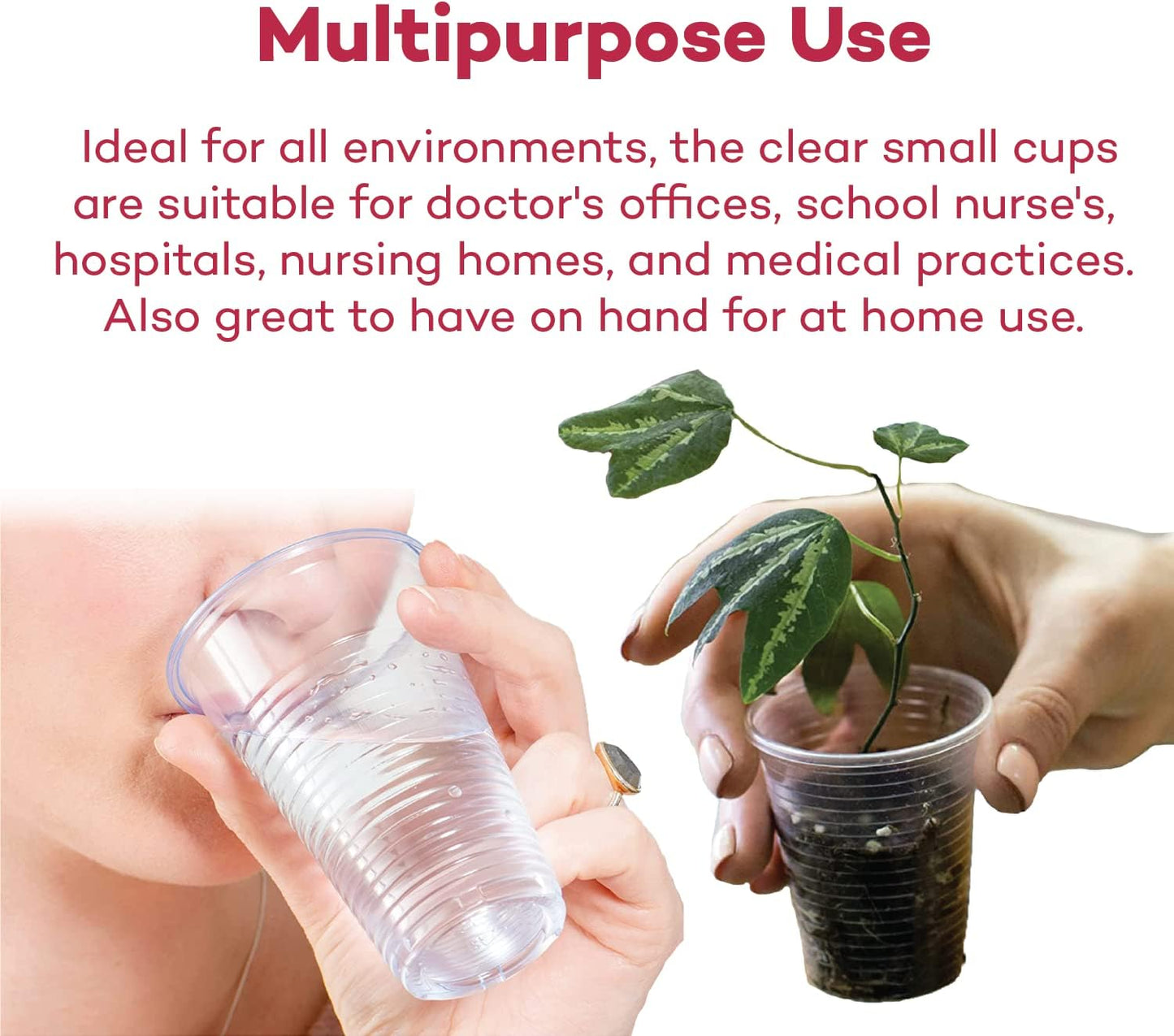 Dealmed 3 oz. Disposable Plastic Cups – 100% Recyclable Cups for Doctor's Offices, School Nurse's, Hospitals, at Home and More (Pack of 2500)