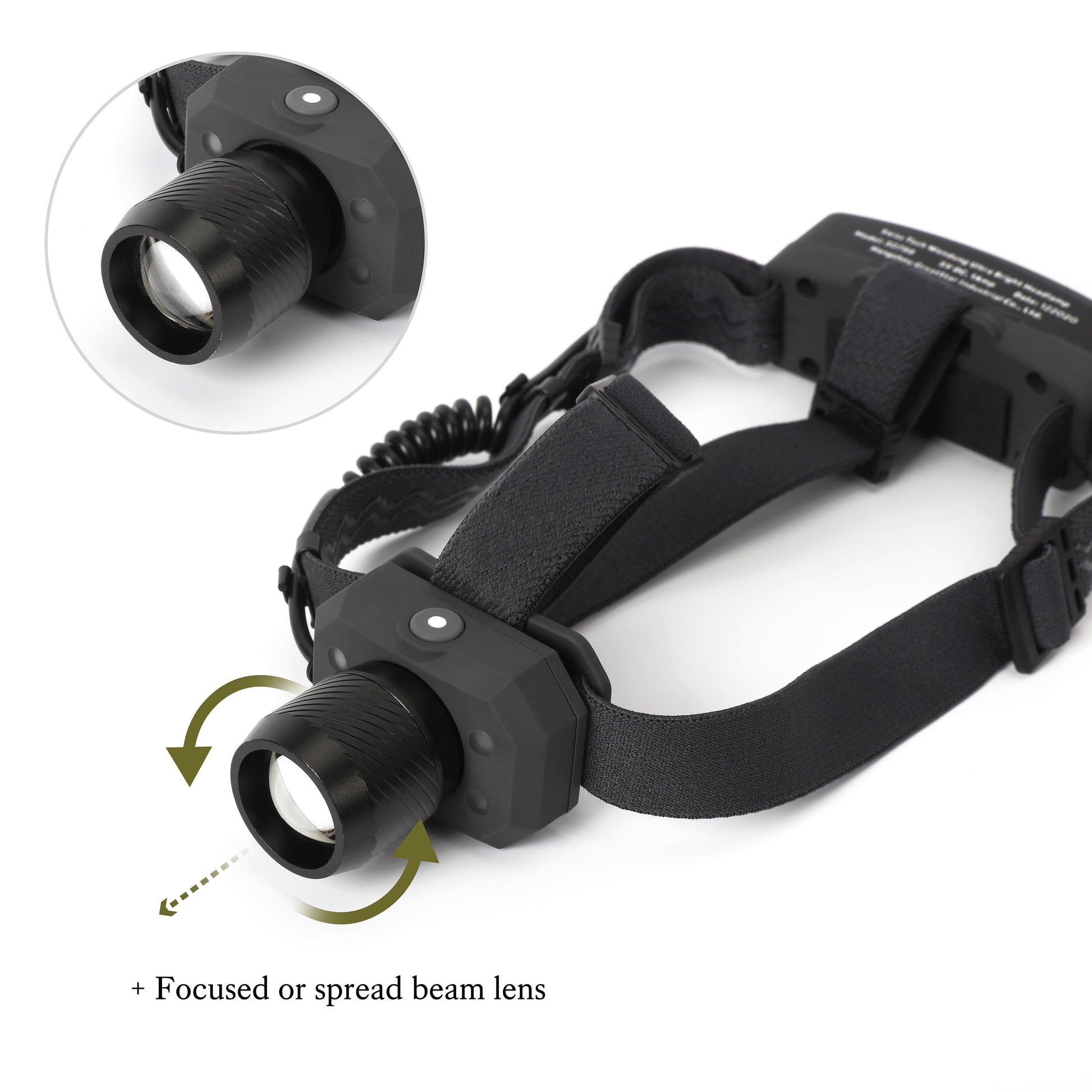 Swiss Tech Rechargeable 500 Lumens LED Headlamp, IPX4 Weatherproof, UV Blood Tracker