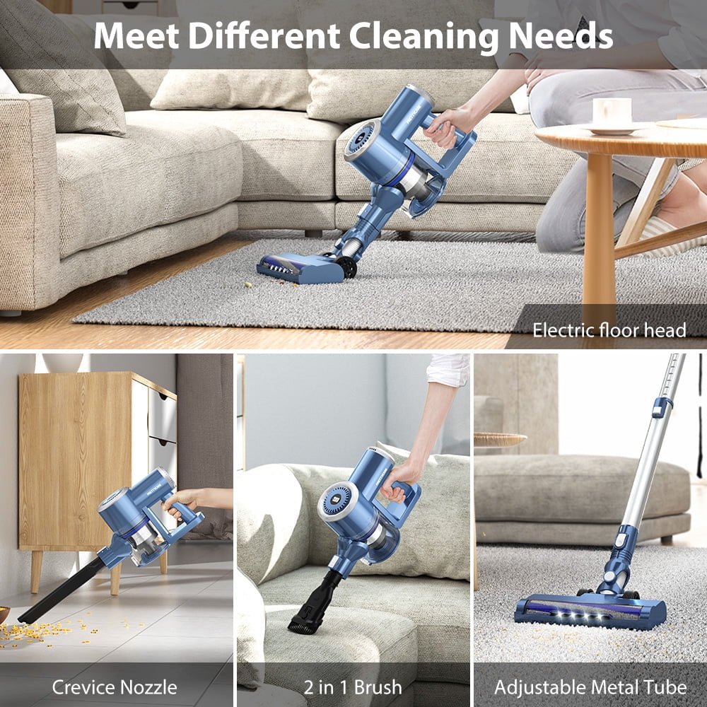 Prettycare Cordless Stick Vacuum Cleaner Lightweight Upright for Carpet Hard Floor Pet Hair W200