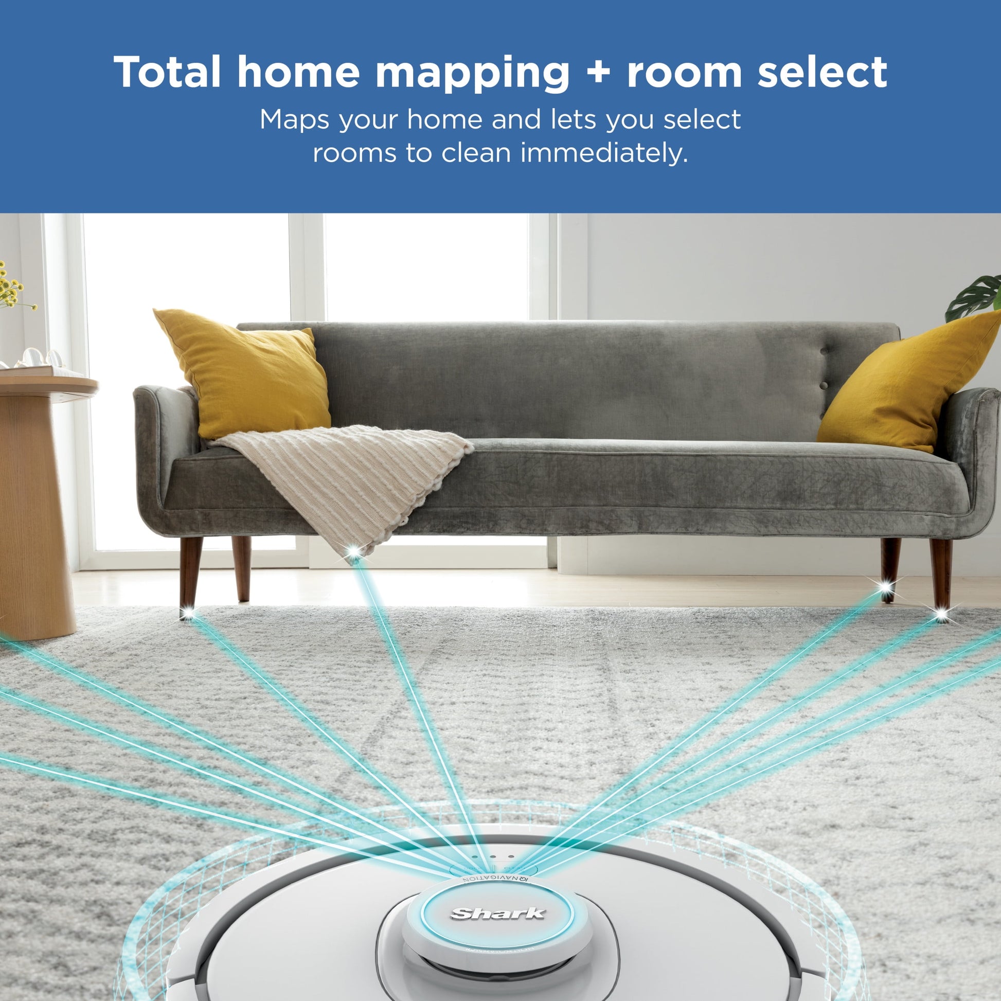 Shark IQ Robot Vacuum with Bagless 60 Day Capacity Base, Multi-Surface Cleaning, Home Mapping, RV2302AE