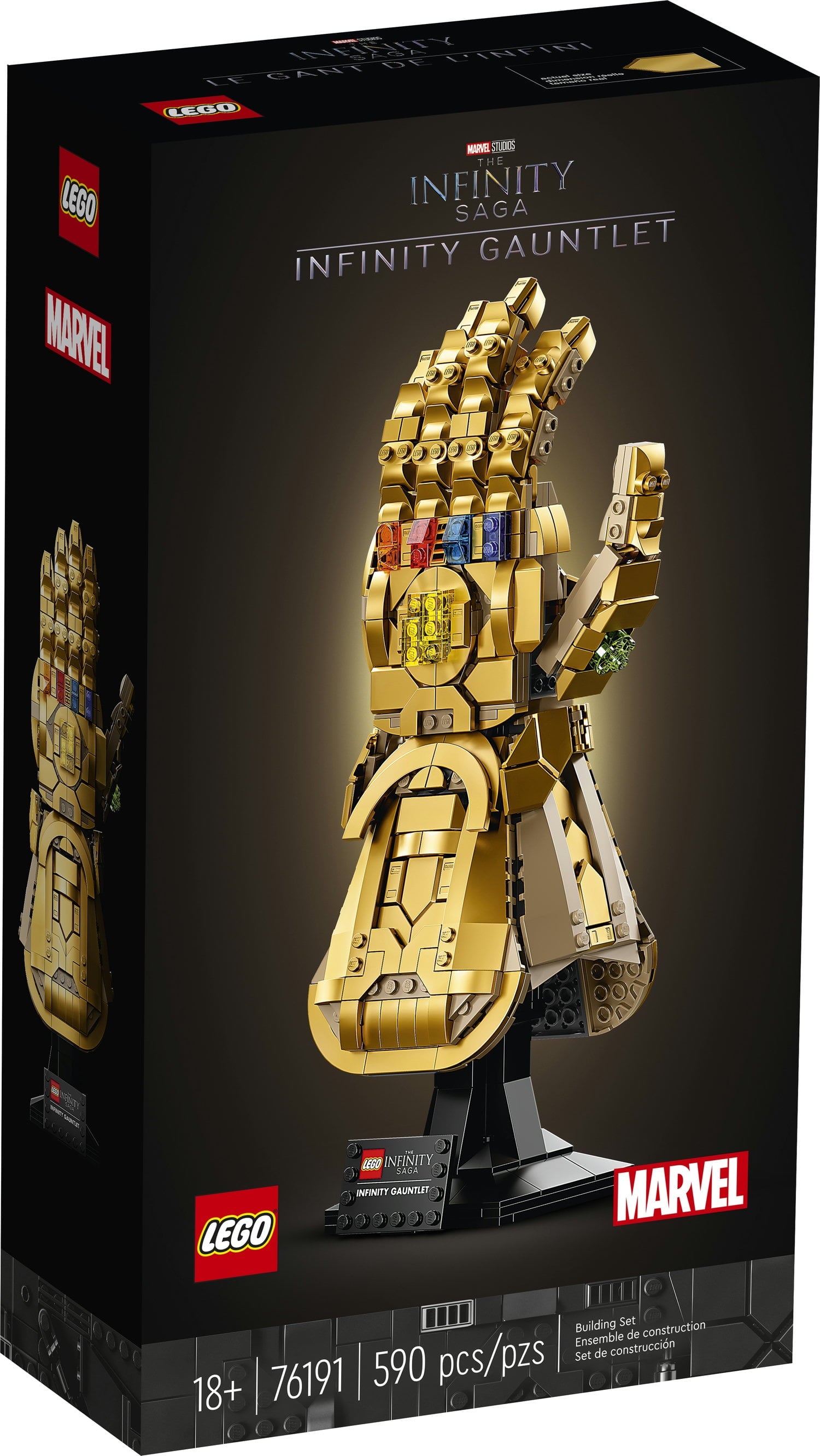 LEGO Marvel Infinity Gauntlet Set 76191, Thanos Glove with Infinity Stones, Collectible Adult Building Set, Avengers Gift for Adults and Teens