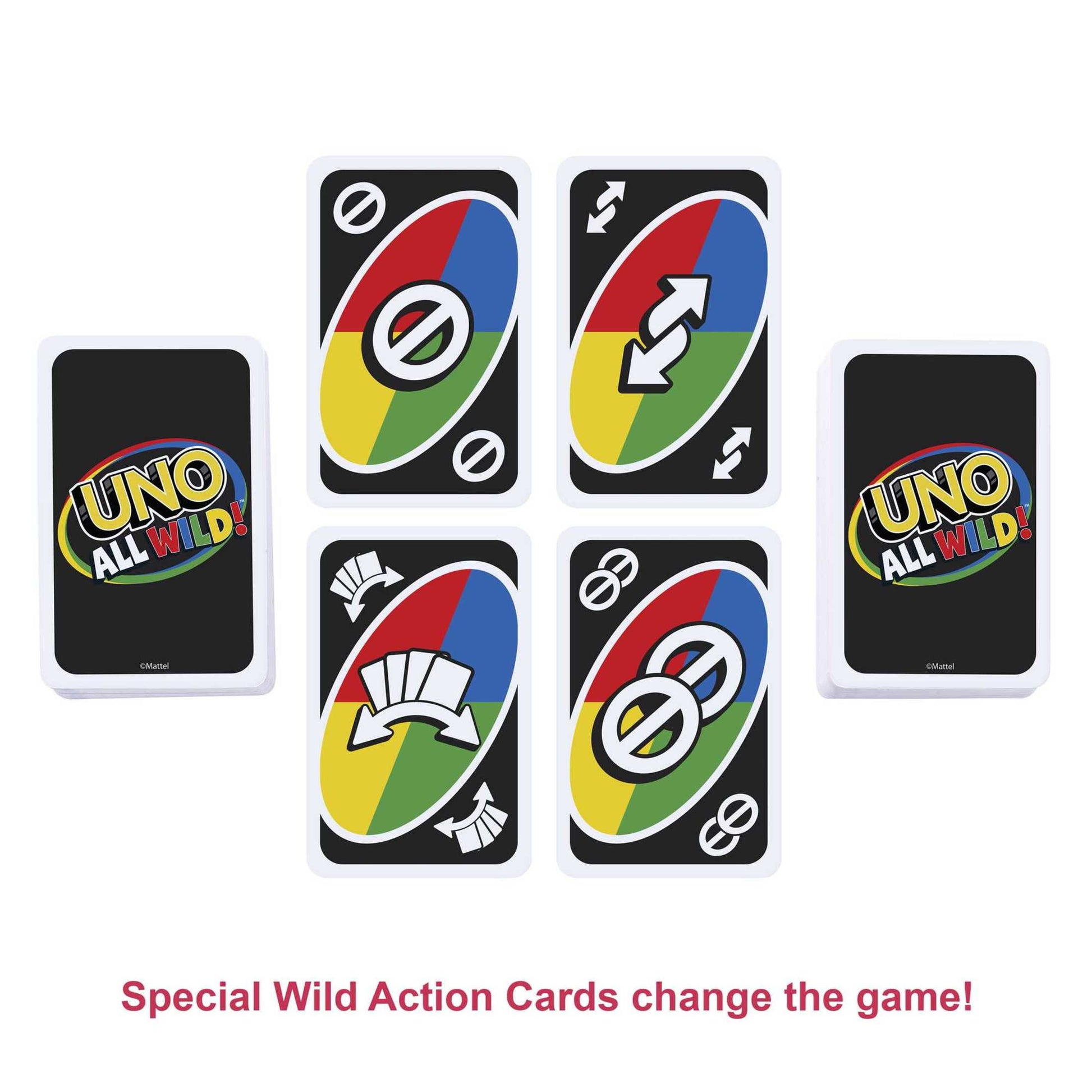 UNO All Wild, UNO Show ‘em No Mercy, UNO Dare Adults Only 3 Card Game Bundle