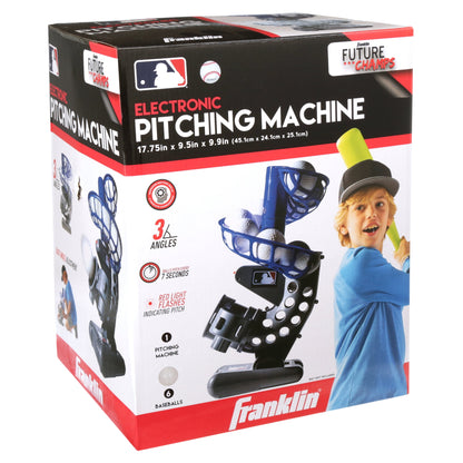 Franklin Sports MLB Electronic Baseball Pitching Machine – Adjustable – Every 7 Seconds – 6 Balls