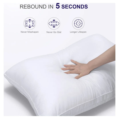 Bed Pillows for Sleeping 2 Pack Down Alternative Pillows Standard Size Set of 2 Soft Hotel Collection Pillows for Side and Back Sleepers Gusseted Cooling Pillow 20 x 26 Inches