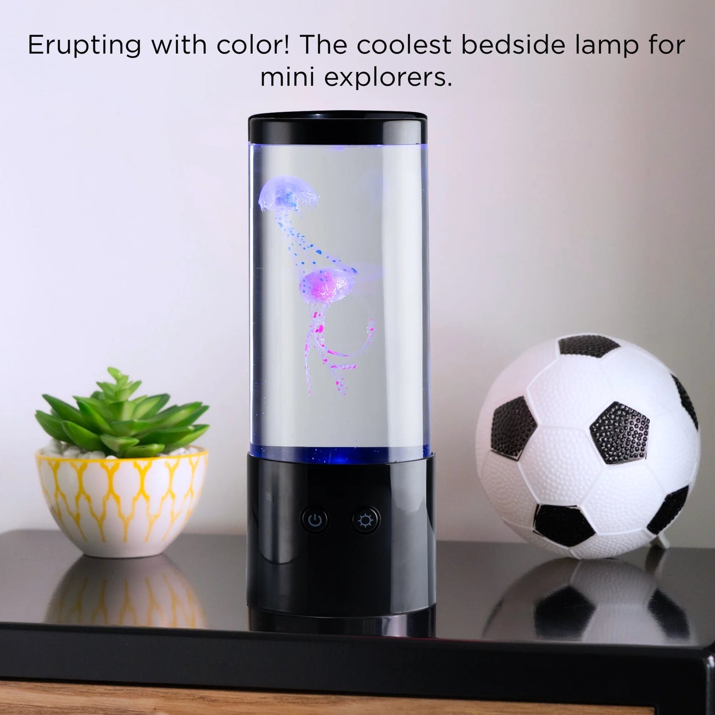 Merkury Innovations Jellyfish Lamp Motion & Multicolor Leds - Easy Mode Switching, USB Powered - 9"