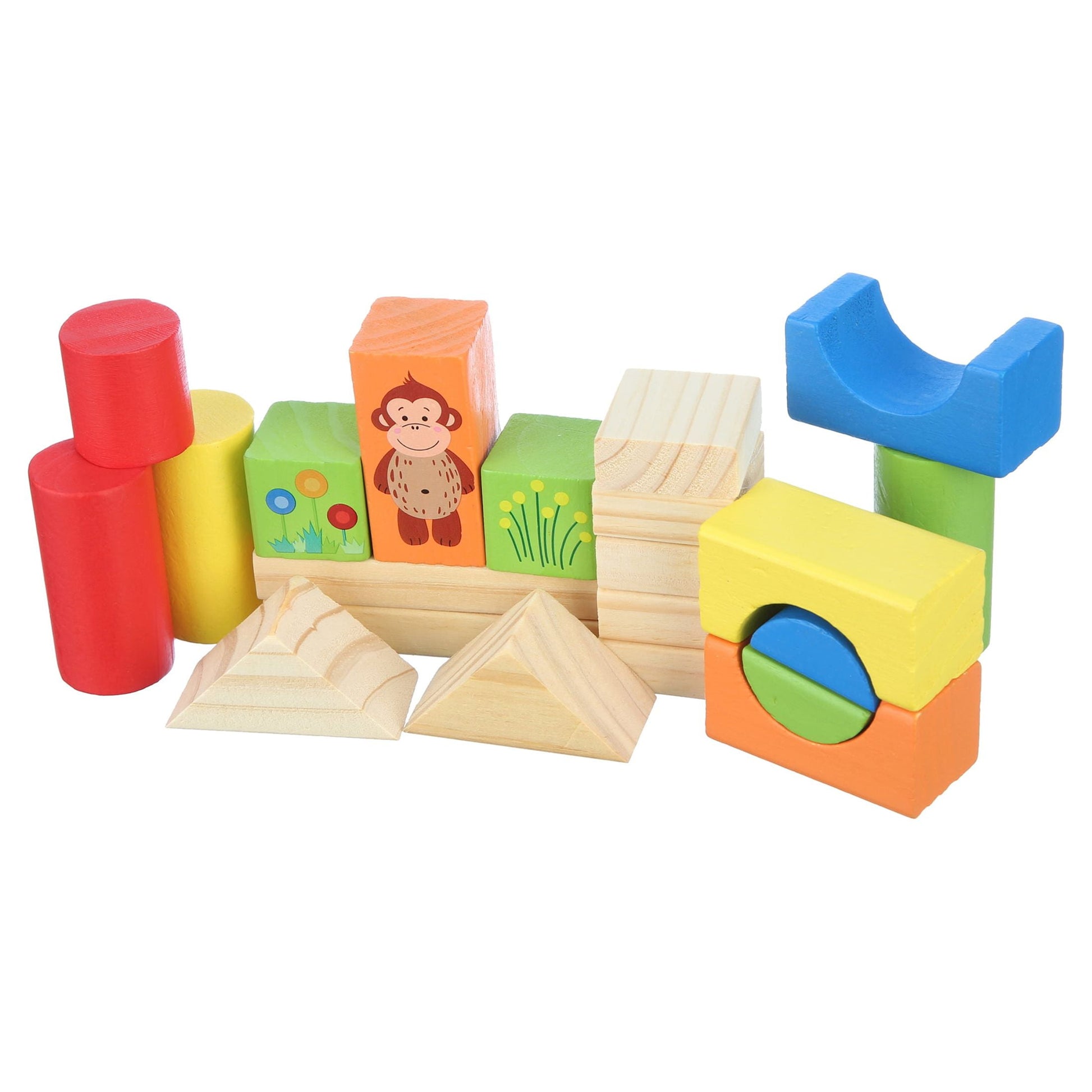 Spark Create Imagine Wood Building Blocks, 150 Pieces, Baby and Toddler Toys