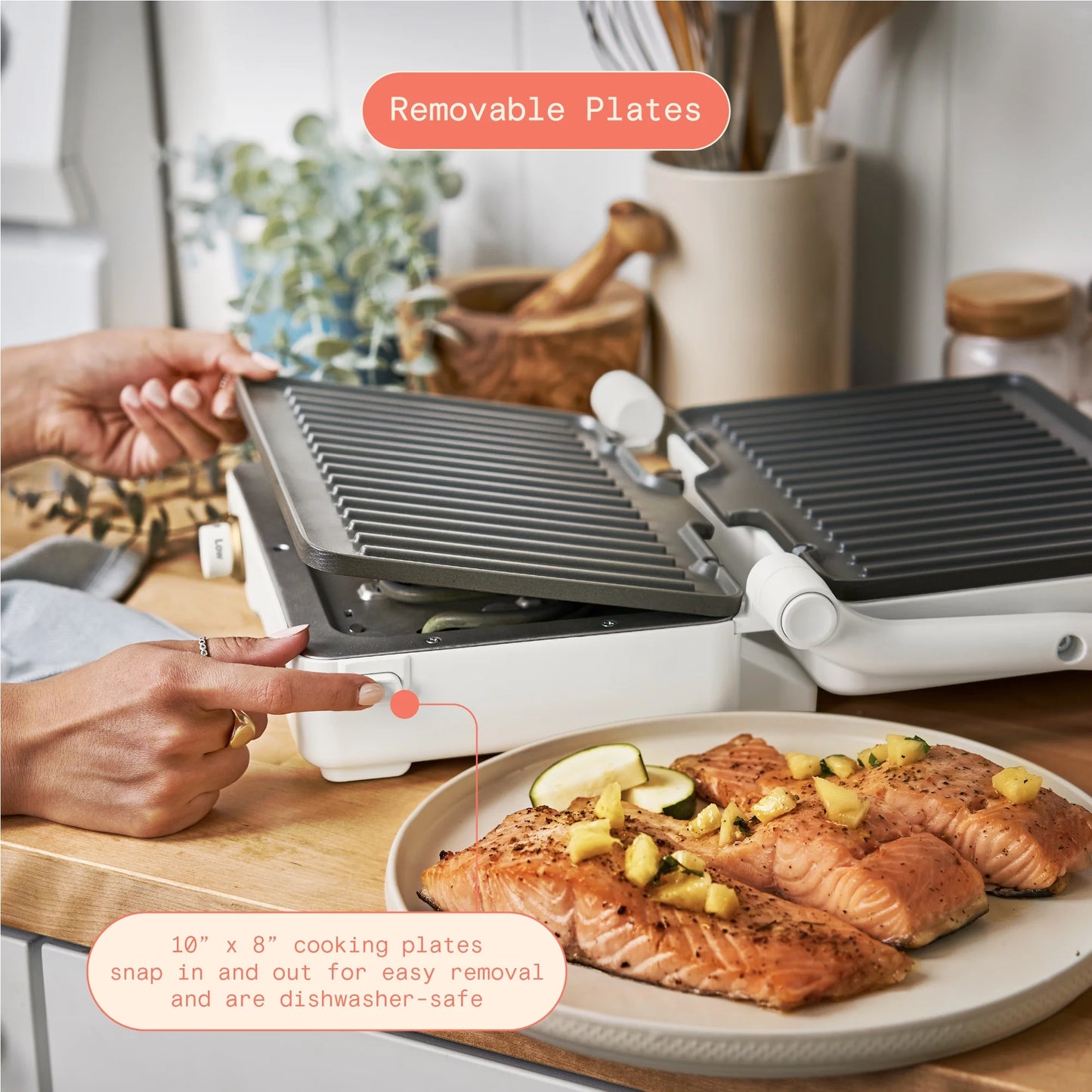 Beautiful 2-in-1 Panini Press & Grill, White Icing by Drew Barrymore