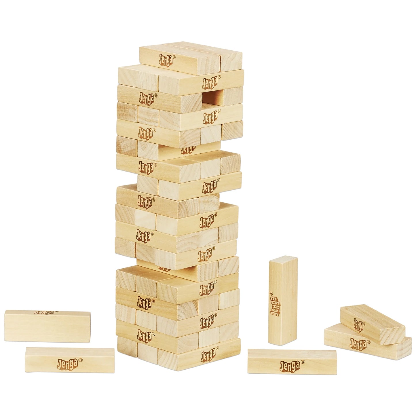 Jenga Classic Block Stacking Board Game for KidsKids, Family Games for 1+ Players, Christmas Gifts for Kids, Ages 6+