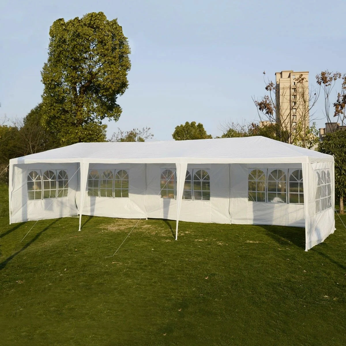 Costway 10'x30' Party Wedding Tent Event Canopies Heavy Duty Pavilion 5 Sidewall 44lbs