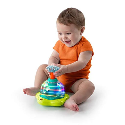 Bright Starts Press & Glow Spinner Baby Toy with Lights and Sounds, Ages 6 months +