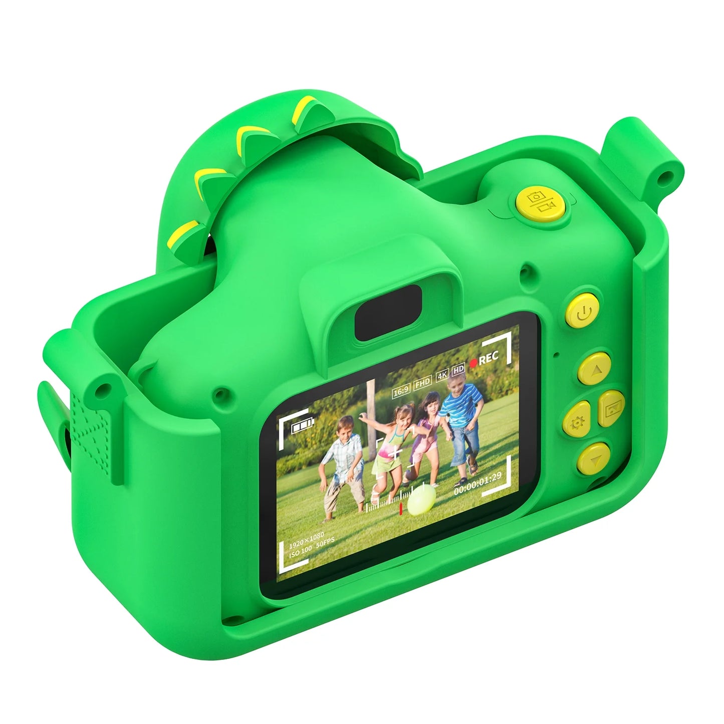 Contixo Kids Digital Camera - 1080p HD, Dual Lens Selfie, Games, Shockproof, 4x Zoom, Ages 3-8 - Green