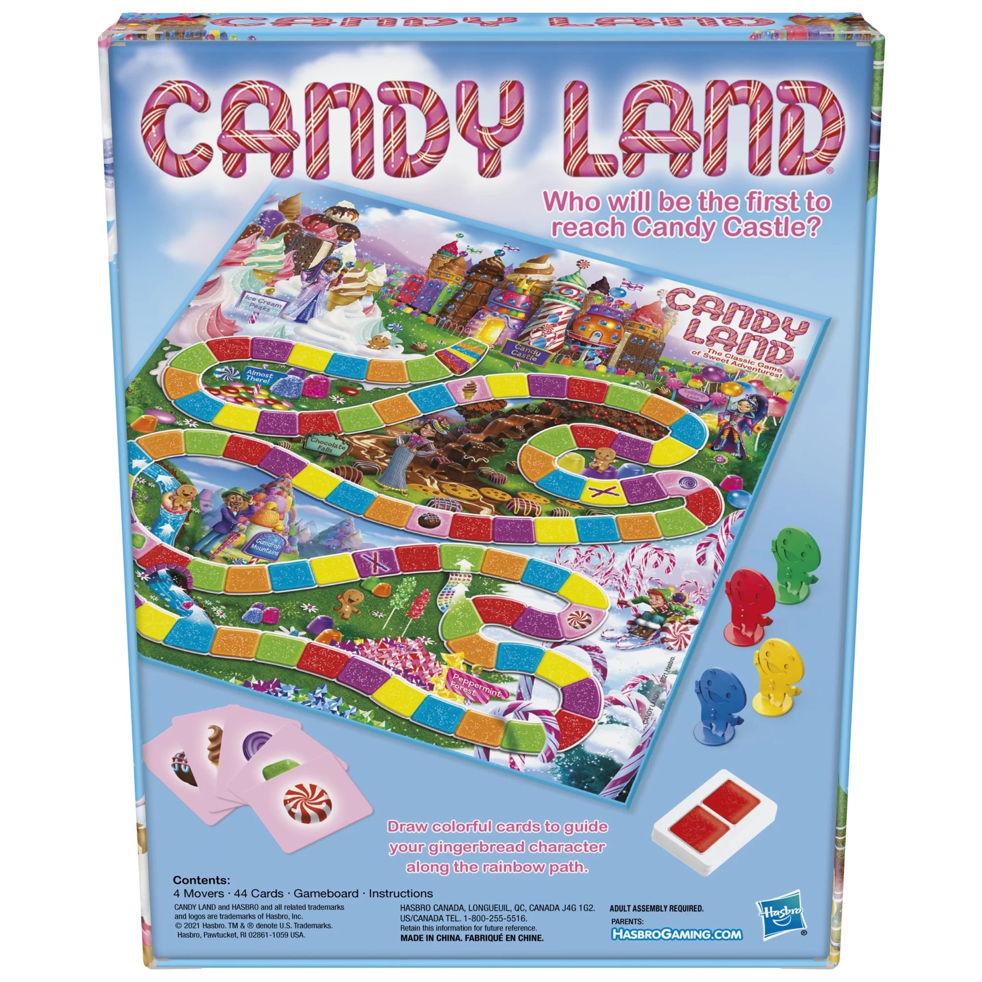 Candy Land Kids Board Game, Games for Preschoolers, 2-4 Players, Christmas Gifts for Kids, Ages 3+