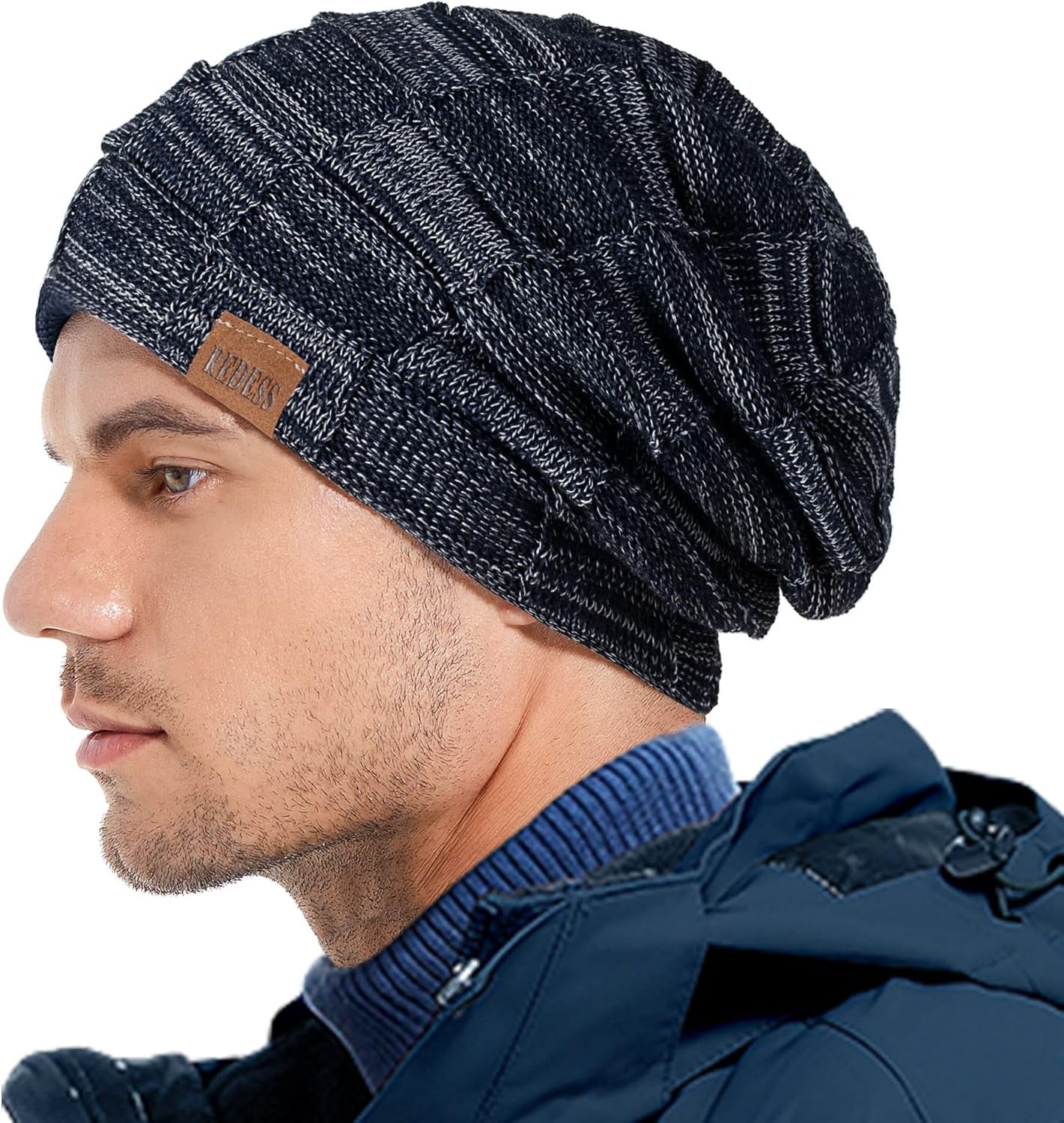 REDESS Beanie Hat for Men and Women Winter Warm Hats Knit Slouchy Thick Skull Cap