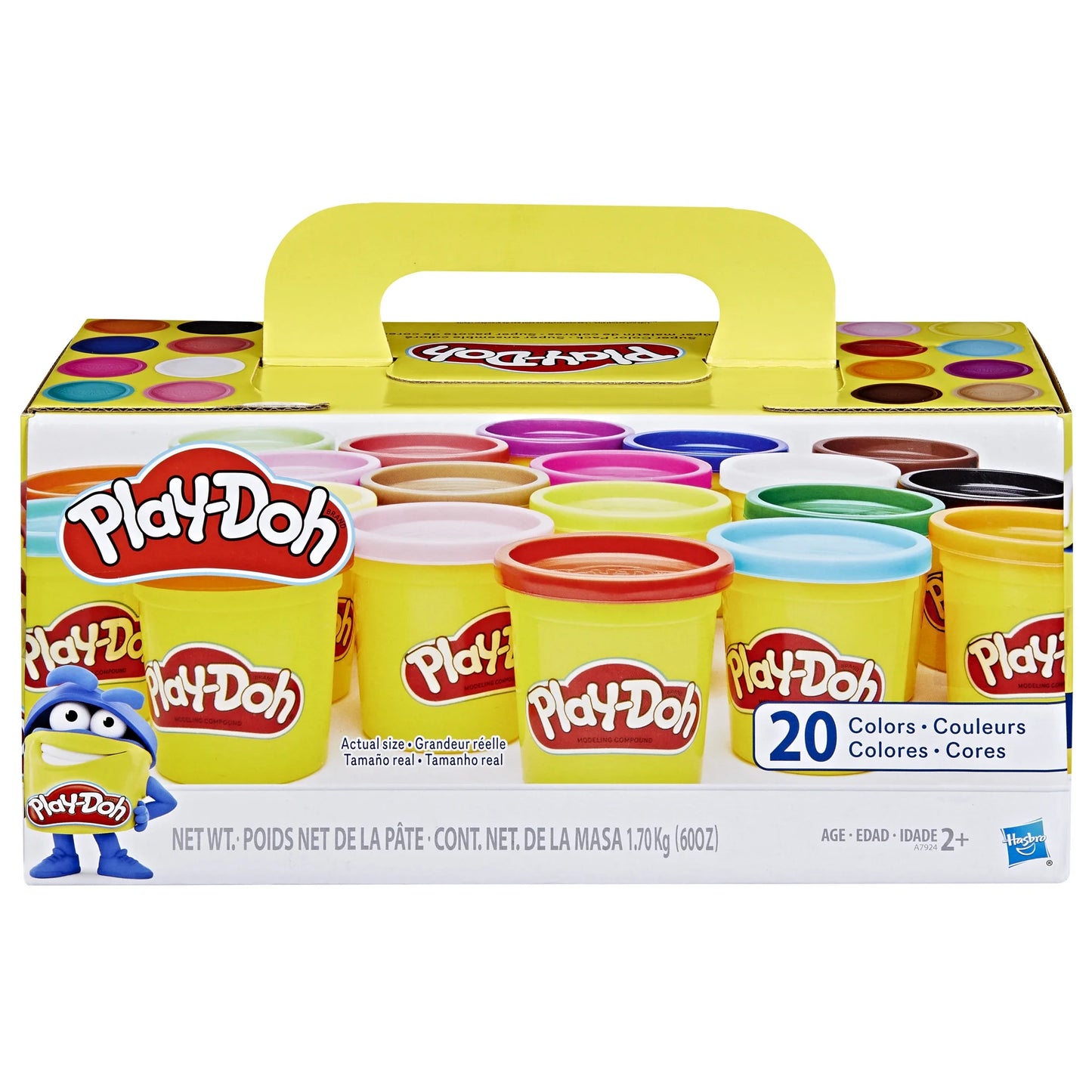 Play-Doh Super Color 20-Pack of 3-Ounce Cans, Preschool Toys, Christmas Gifts for Girls & Boys, 3+