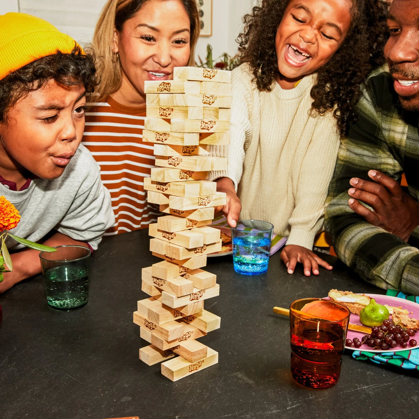 Jenga Classic Block Stacking Board Game for KidsKids, Family Games for 1+ Players, Christmas Gifts for Kids, Ages 6+