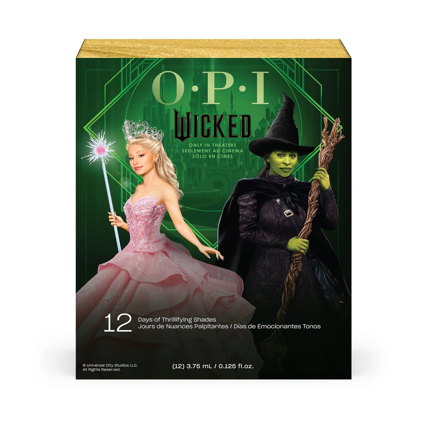 OPI Nail Lacquer, Wicked Mini Holiday Advent Calendar Nail Polish Set, 0.125 fl oz, 12 Pack