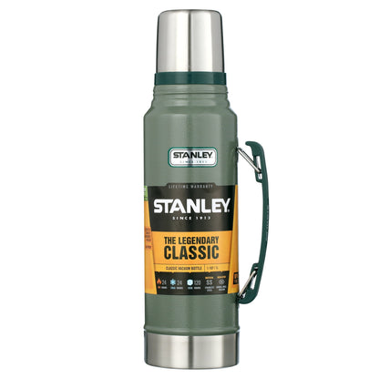 STANLEY Classic Vacuum Bottle, Green/Silver