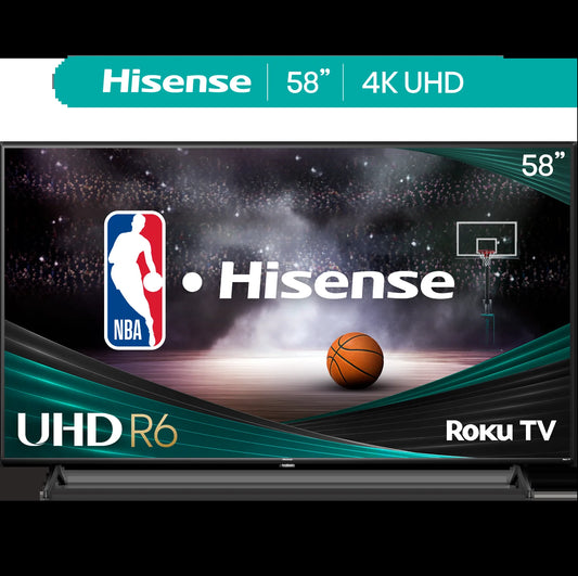 Hisense 58" Class 4K UHD LED LCD Roku Smart TV HDR R6 Series 58R6E3