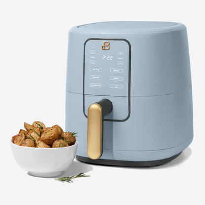 Beautiful 3 Qt Air Fryer with TurboCrisp Technology, Cornflower Blue by Drew Barrymore