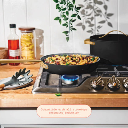 Beautiful 22pc Cookware Set, Black Sesame by Drew Barrymore