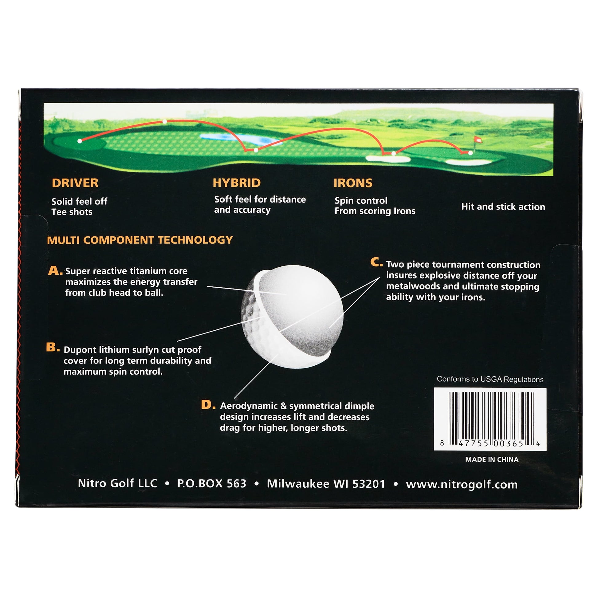 Nitro Golf Ultimate Distance Golf Balls, Orange, 12 Pack