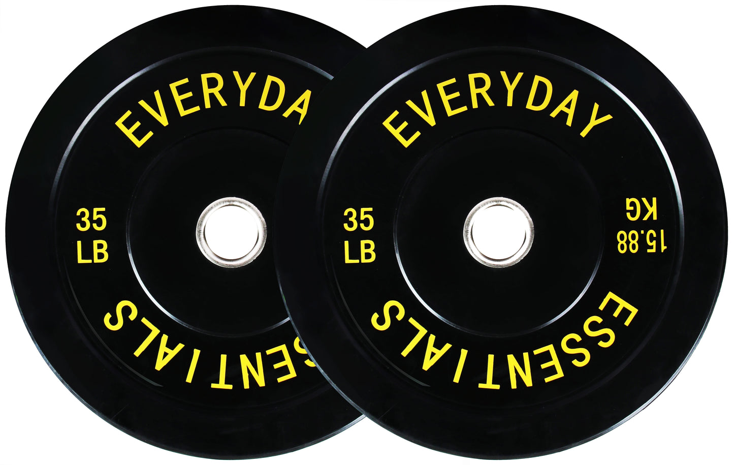 BalanceFrom Olympic Bumper Plate Weight Plate, 35 lbs Pair Black