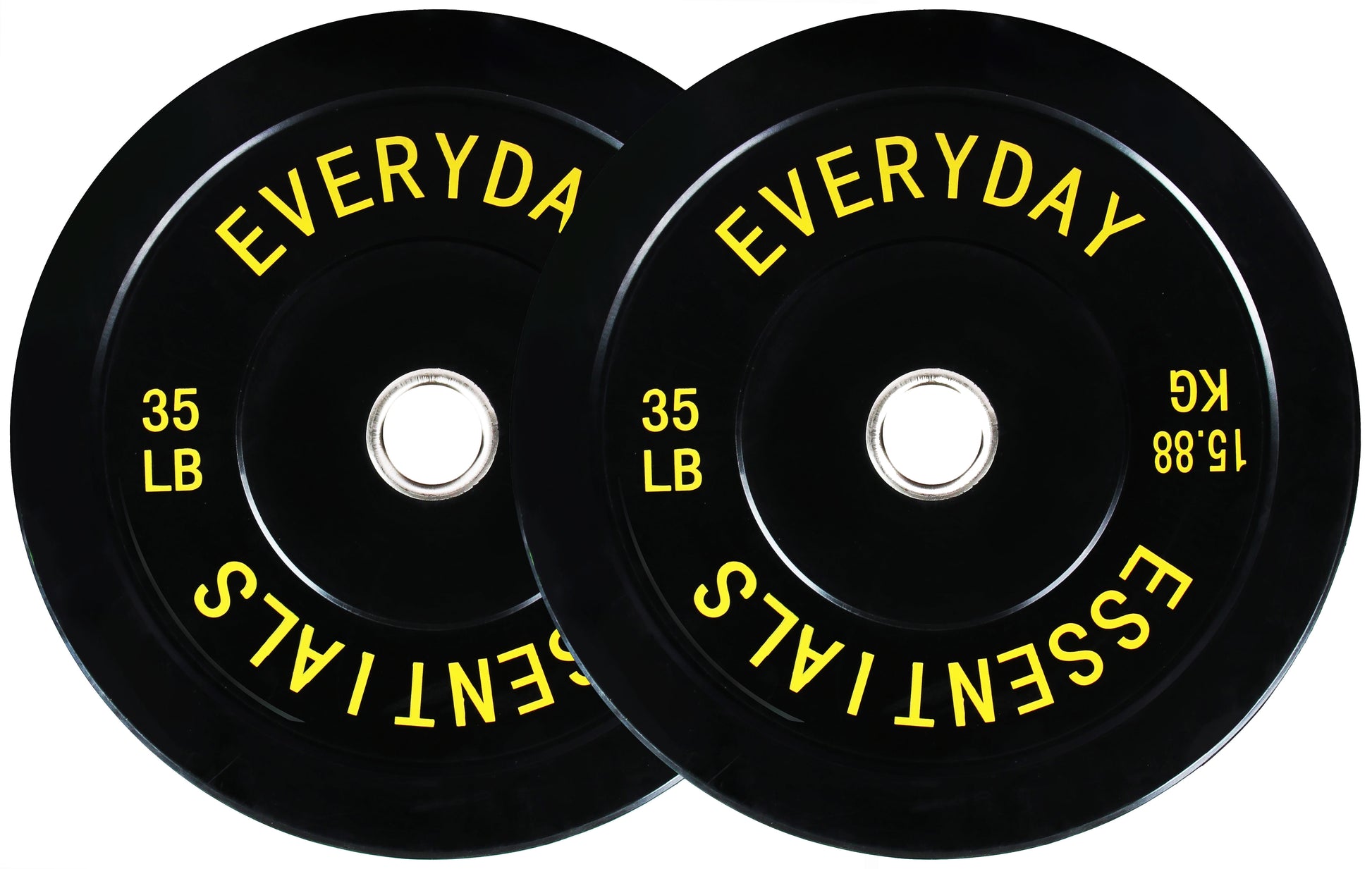 BalanceFrom Olympic Bumper Plate Weight Plate, 35 lbs Pair Black